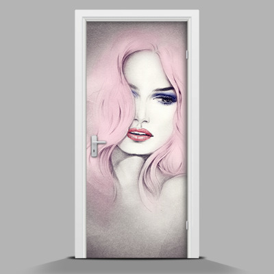 Door mural Beautiful woman