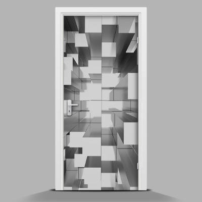 Door wallpaper Various squares