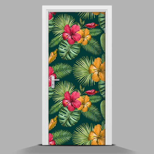 Door sticker mural Tropical theme