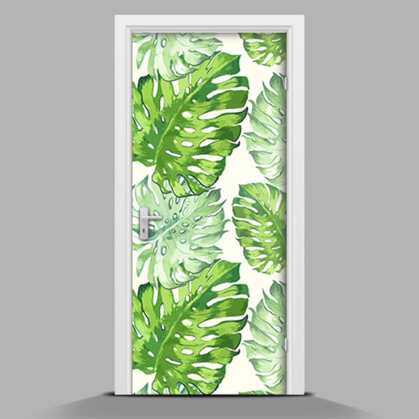 Door sticker Tropical leaves