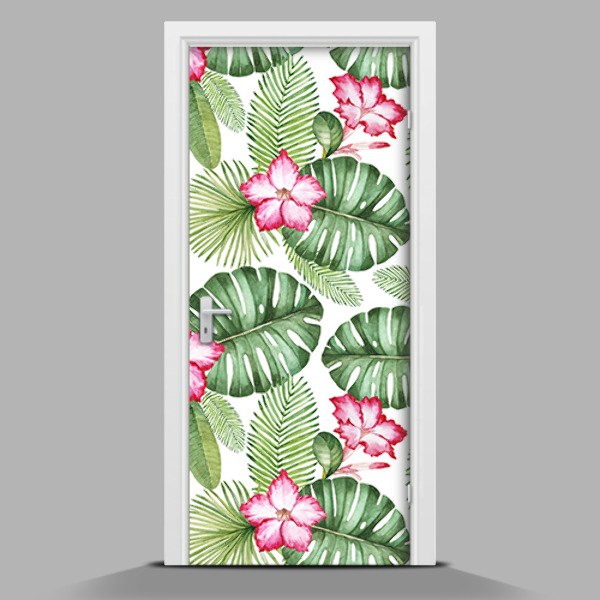 Door sticker Hawaiian pattern