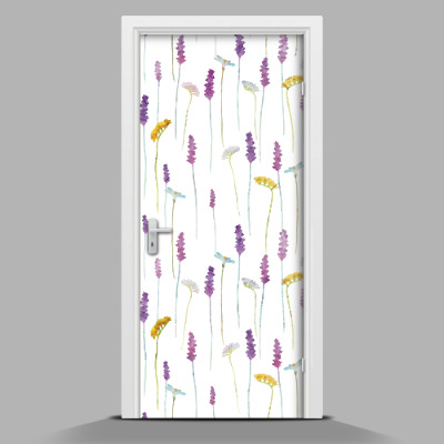 Door sticker Lavender branches