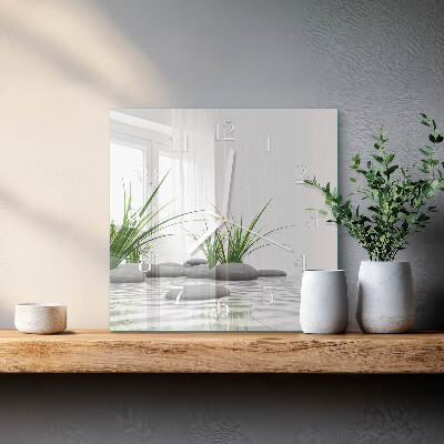 Square wall clock Stones