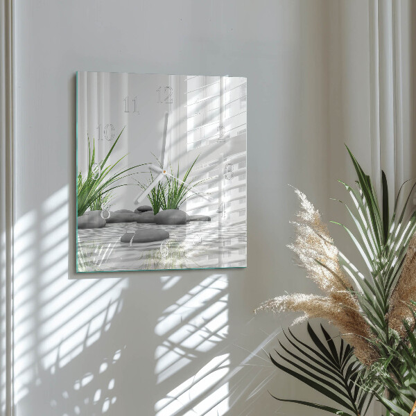 Square wall clock Stones