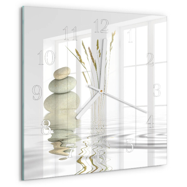 Square wall clock Stones