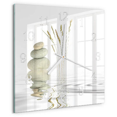 Square wall clock Stones