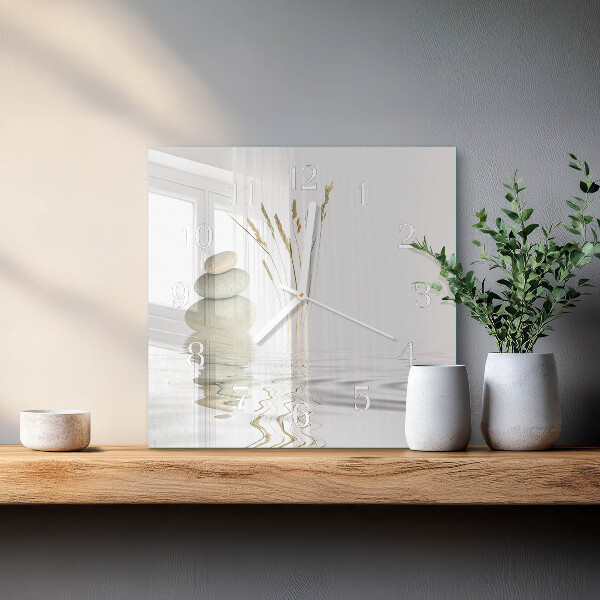 Square wall clock Stones