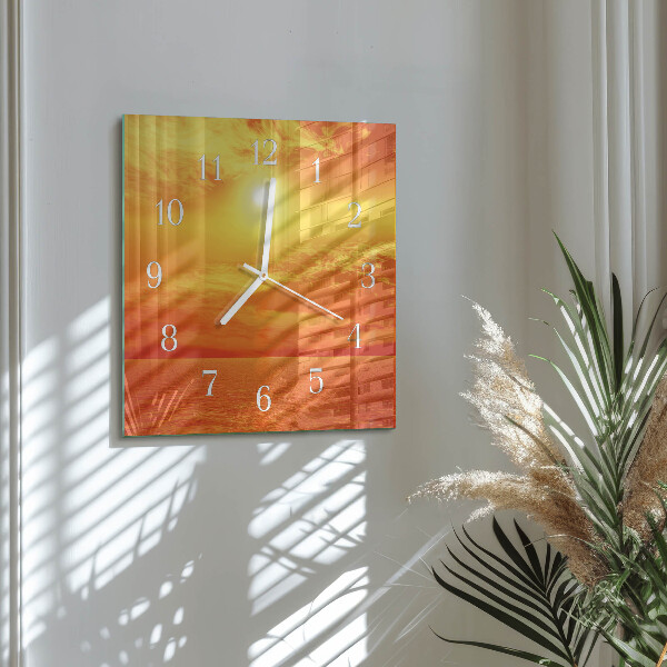 Square wall clock Sunny