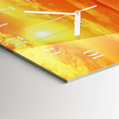 Square wall clock Sunny