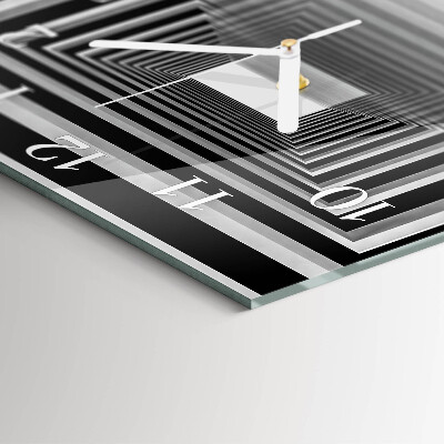 Square wall clock 3D tunnel