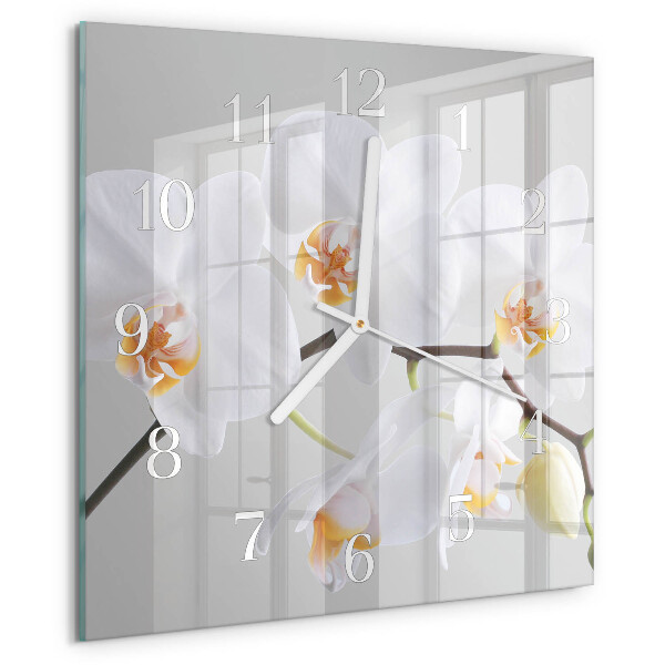 Square wall clock Orchid