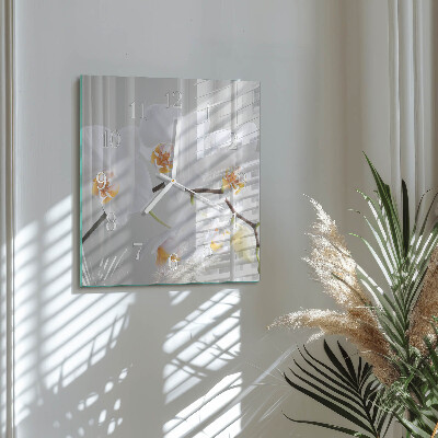 Square wall clock Orchid