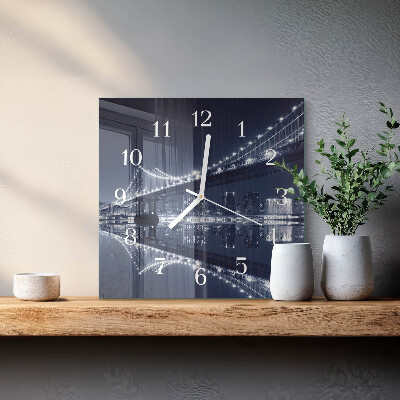Square wall clock Bridge
