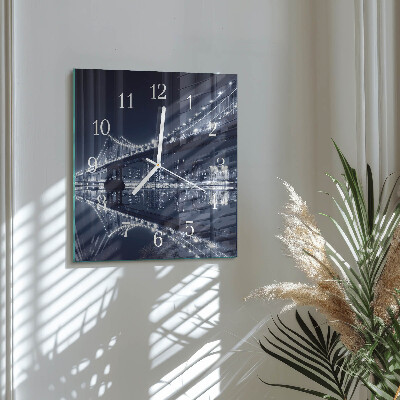 Square wall clock Bridge