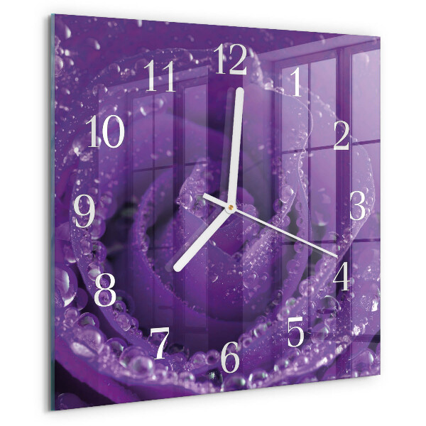 Square wall clock Rose