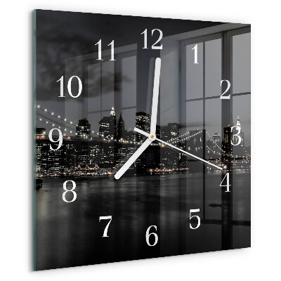Square wall clock Horizontal Bridge