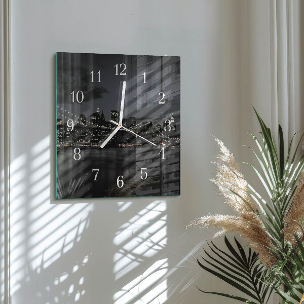 Square wall clock Horizontal Bridge