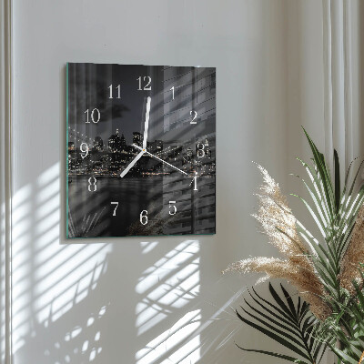 Square wall clock Horizontal Bridge