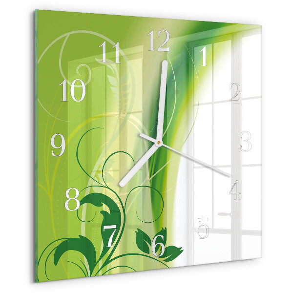 Square wall clock Flower Pattern