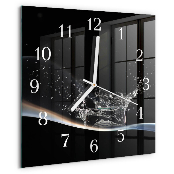 Square wall clock Water