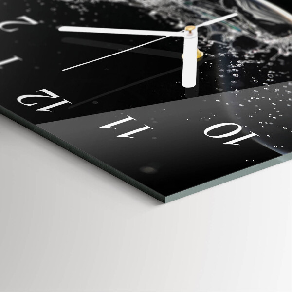 Square wall clock Water