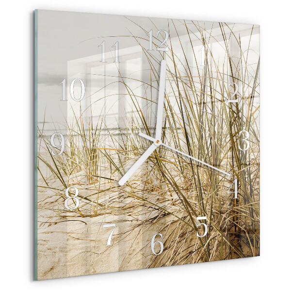 Square wall clock Beach Grass