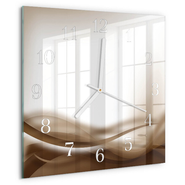 Square wall clock Abstract Lines