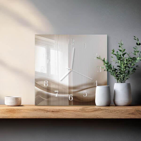Square wall clock Abstract Lines