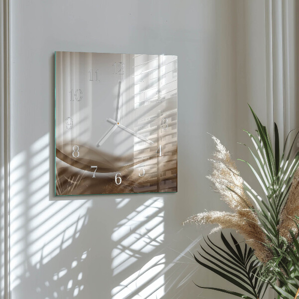 Square wall clock Abstract Lines