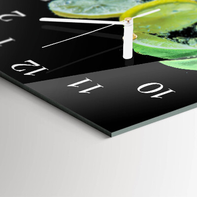 Square wall clock Lemon and Lime