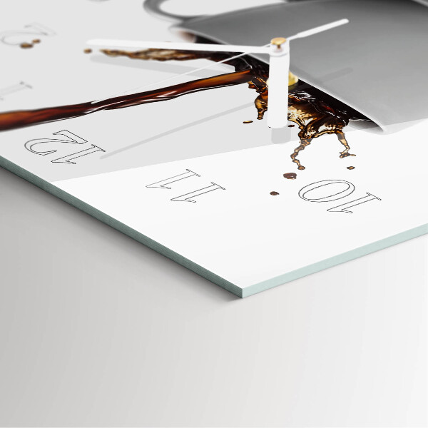 Square wall clock Cup of Coffee