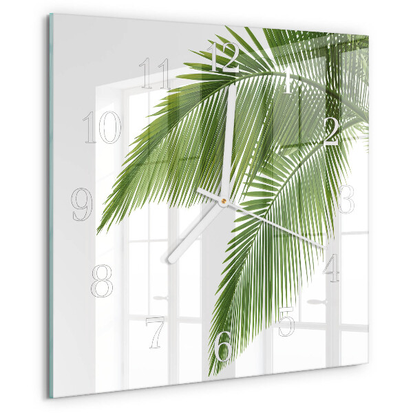 Square wall clock Palm Leaves