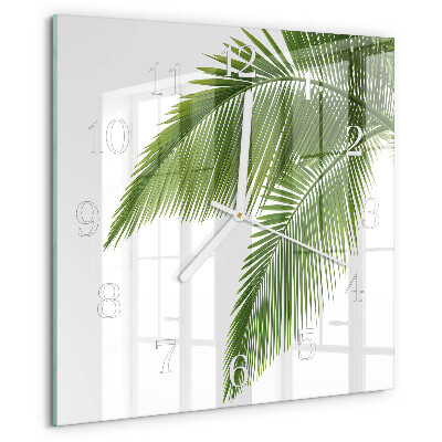 Square wall clock Palm Leaves