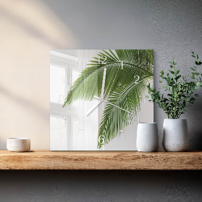 Square wall clock Palm Leaves