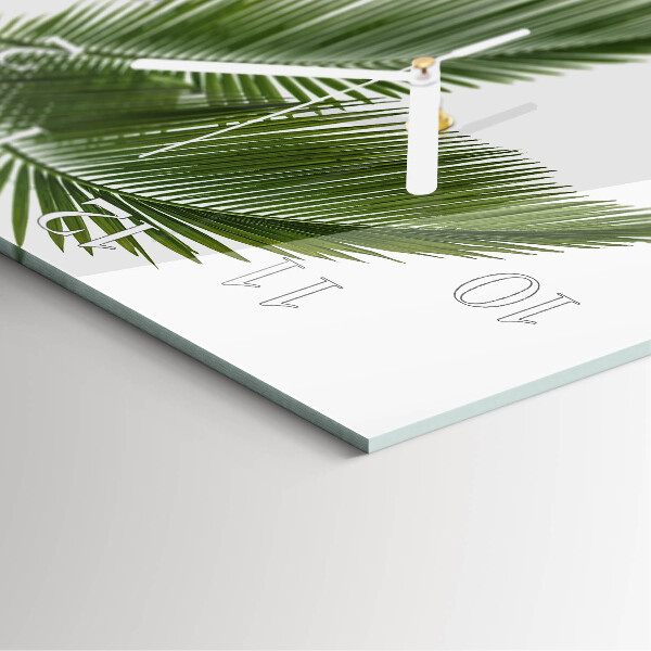Square wall clock Palm Leaves