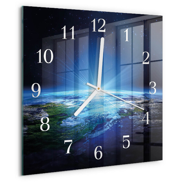Square wall clock Earth's Universe
