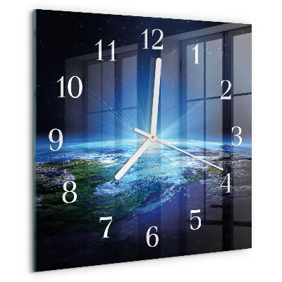 Square wall clock Earth's Universe