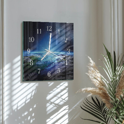 Square wall clock Earth's Universe