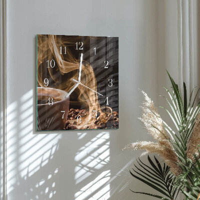 Square wall clock Cup of Coffee