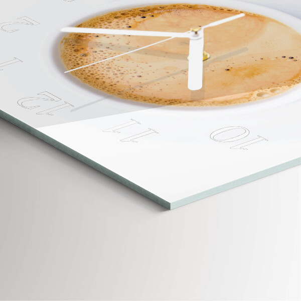 Square wall clock Cup of Coffee