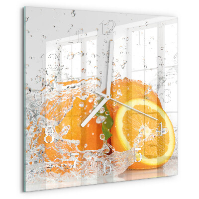 Square wall clock Oranges
