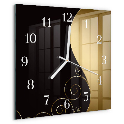 Square wall clock Abstract Art