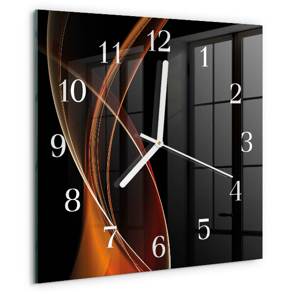 Square wall clock Abstract Lines