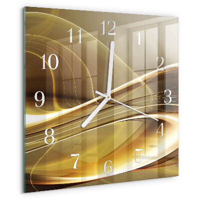 Square wall clock Abstract Lines