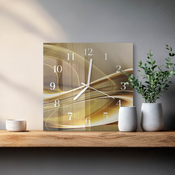 Square wall clock Abstract Lines