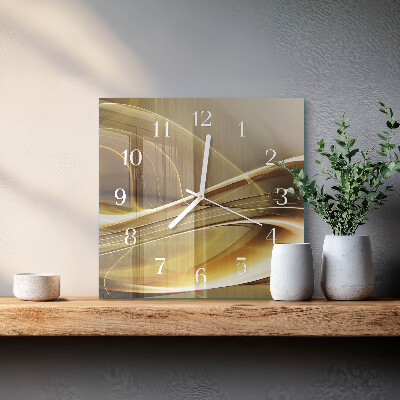 Square wall clock Abstract Lines