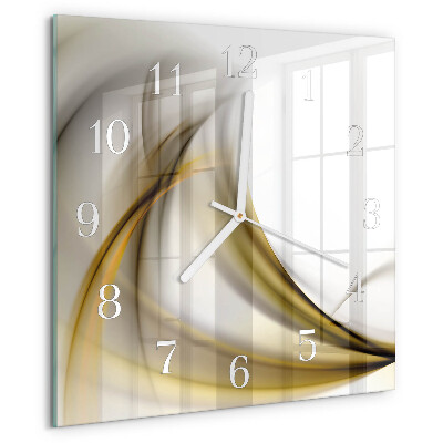 Square wall clock Abstract Lines