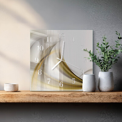 Square wall clock Abstract Lines