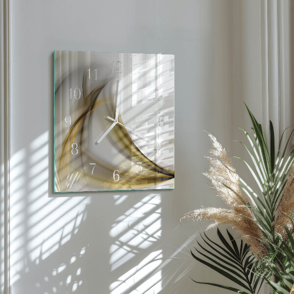 Square wall clock Abstract Lines