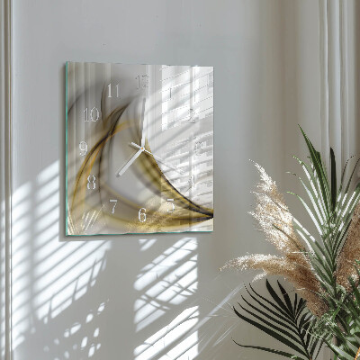 Square wall clock Abstract Lines
